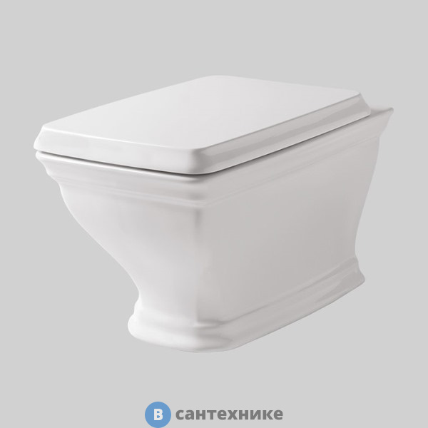 Унитаз Artceram CIVITAS подвесной 36х54 см, с крепеж. белый (CIV001 01 00), без сиденья