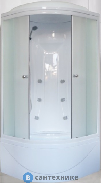 Душевая кабина Royal Bath RB 90BK2-M  900*900*2170 (матовое)