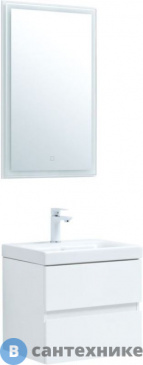 картинка Комплект мебели Aquanet Беркли 50 белый глянец (306356)