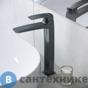 Смеситель Grossman Mercury 520.K35.10.420 для раковины высокий, графит сатиновый (520.K35.10.420)