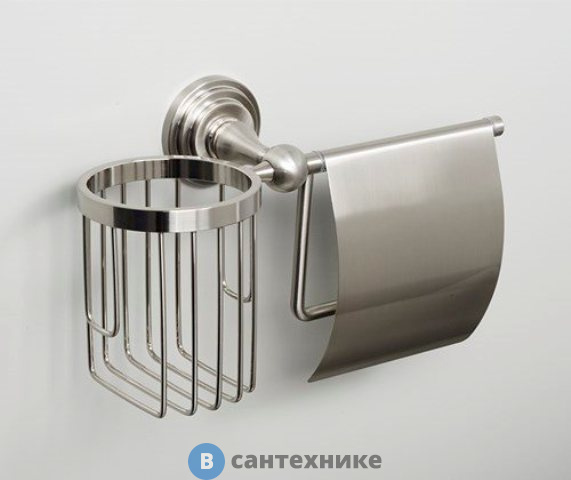 Держатель туалетной бумаги WasserKRAFT Ammer K-7059 и освежителя металл, покрытие "матовый хром"