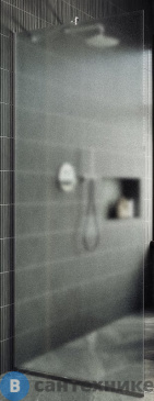 картинка Душевая перегородка в профиле MaybahGlass 1950*790 Стекло 8 мм Сатин (MGD-700-5у)