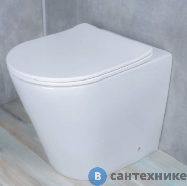 картинка Унитаз приставной GID-ceramic TRS-263 белый (530х365х400)