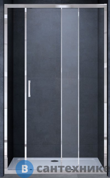 картинка Душевая дверь Vincea Alpha VDS-3AL110CL, 1100, хром, стекло прозрачное