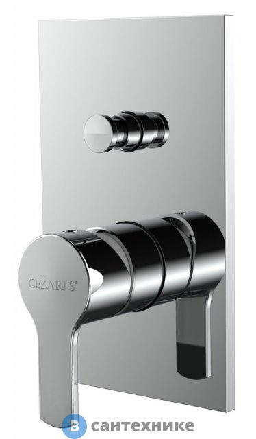 Смеситель Cezares OVEST-VDIM-01 встраиваемый, однорычажный для душа с переключателем, хром