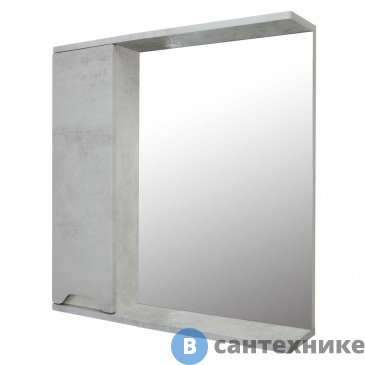картинка Зеркало-шкаф Loranto Florena 70 (600*700*135) левый Светлый Бетон (CS00086986)