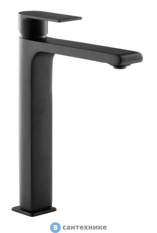 Смеситель AZARIO DELANO для раковины высокий, чёрный матовый (AZ-158445524)