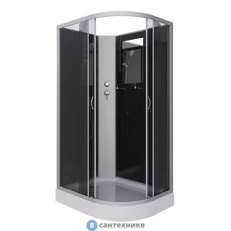 Душевая кабина Niagara NG-3512-14LBK (1200х800х2150) низкий поддон, стекло тонированное