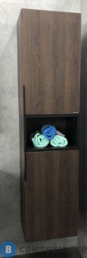 картинка Шкаф-колонна Comforty Франкфурт-40 дуб шоколадно-коричневый