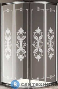 картинка Душевой уголок Cezares GIUBILEO-R-2-90-SCORREVOLE-CP-Cr (900x900x1950) без поддона