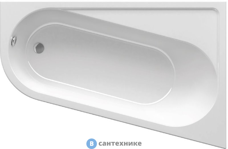Ванна акриловая Ravak CHROME 170х105 R без гидромассажа (CA41000000)