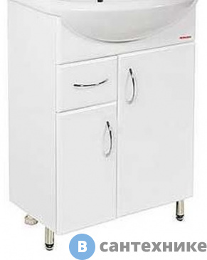 картинка Тумба под раковину Merkana Уют 55 см на ножках белая (13551)