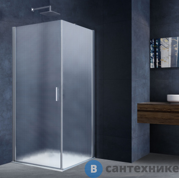 картинка Душевой уголок Vincea Alpha VSR-3ALP9090MT, 900*900, хром, стекло текстурное