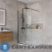 картинка Душевая перегородка BelBagno KRAFT-L-1-90-C-NERO, стекло прозрачное, профиль чёрный, 900x1950 мм