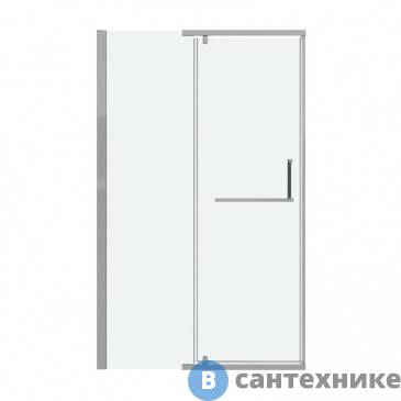 картинка Дверь в нишу Grossman Pragma 100.K33.03.120.10.00 (120*195) хром, стекло прозрачное