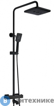 картинка Душевая стойка ROSE R3536H матовой/чёрный