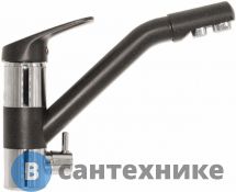 Смеситель кухонный TOLERO ДУО №911 чёрный (694906)
