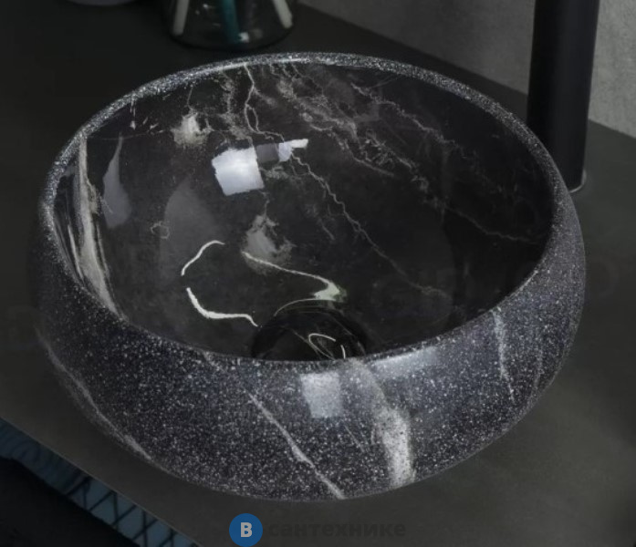 Раковина накладная GID-ceramic Mnc480 под камень глянцевый (320х320х155)