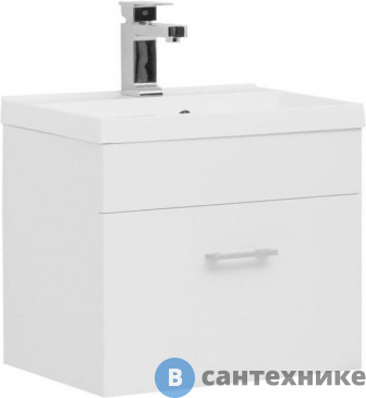 картинка Тумба с раковиной Aquanet Нота 50 белый (287705)