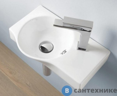 картинка Раковина Artceram LAVAMANI UNION подвесная 27х43 см, с 1 отв под смеситель, со слив переливом, белый (LML001 01 00)