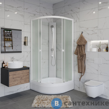 картинка Душевая кабина Niagara Promo P80/26/MT/BK (800х800х1950)