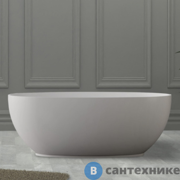 картинка Ванна ABBER Stein AS9641-1.5 из искусственного камня белая матовая