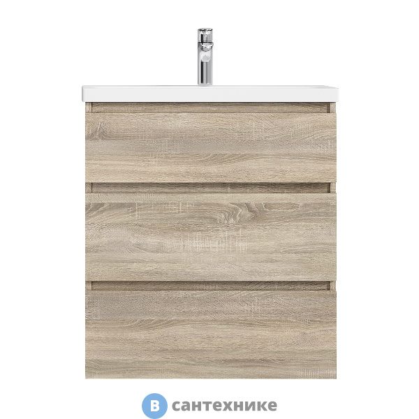 Тумба под раковину AM.PM GEM S M91FSX0752OF напольная, 75 см, 3 ящика, светлый дуб