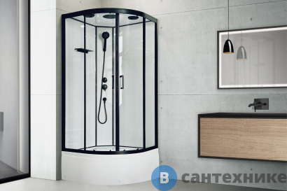 картинка Душевая кабина Royal Bath FATO RB 85CK-T-BL (прозрачное) (RB85CK-T-BL FATO)