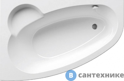 картинка Ванна акриловая Ravak ASYMMETRIC 150X100 L без гидромассажа (C441000000)