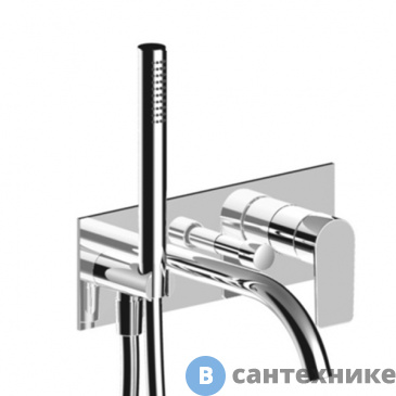 картинка Смеситель Fantini MYO встраиваемый для ванны наружная часть, хром (61 02 V621B), без внутренней части