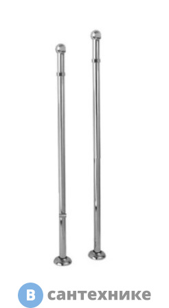 Универсальный установочный комплект Cezares PI-BBC для напольного смесителя, Bianco Brillante/Cromo