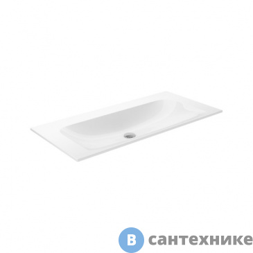 картинка Умывальник Keuco PLAN керамический, без отверстия под смеситель, 1007х17х494 мм, белый (32970311000)