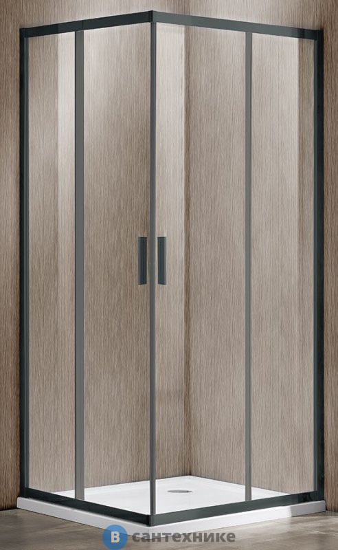 Душевой уголок Vincea Garda VSS-1G1112CLGM, 1200*1100, вороненая сталь, стекло прозрачное, без поддона