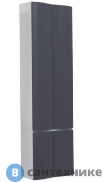 картинка Шкаф-колонна Акватон ОНДИНА двустворчатая, графит (1A175803ODG20)