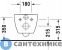 картинка Унитаз подвесной Duravit Happy D.2 2222098900 rimless 365х540мм, , с креплением, антрацит матовый, без сиденья