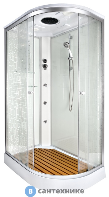 Душевая кабина Deto ЕМ1512 L с гидромассажем (1200*800*2200)