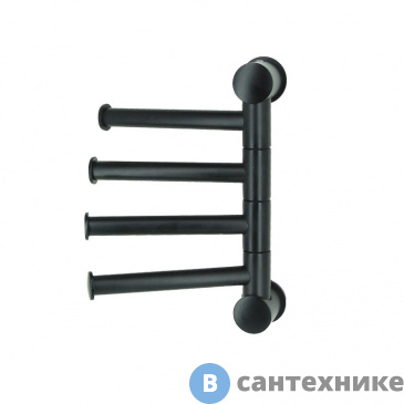 картинка Держатель WasserKRAFT K-1054 BLACK полотенец четверной
