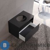 Тумба под раковину Keuco STAGELINE 1 ящ., без подсв., со столеш., 800x550x490 мм, к/ф: вулканит (32863970000)