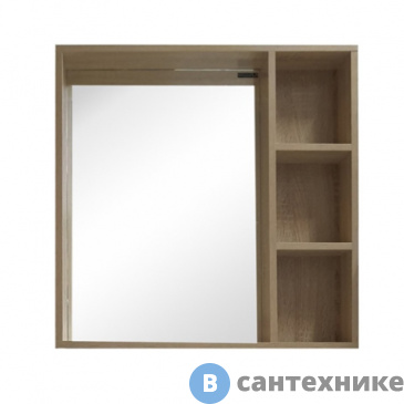 картинка Зеркало Grossman ФЛАЙ-70 универсальное дуб сонома