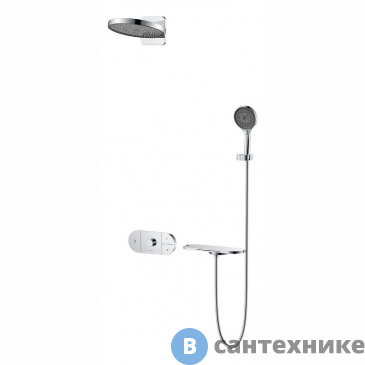 картинка Душевой комплект Vincea Futura VSFW-2F12TCH термостатический встраиваемый, 3 режима, хром