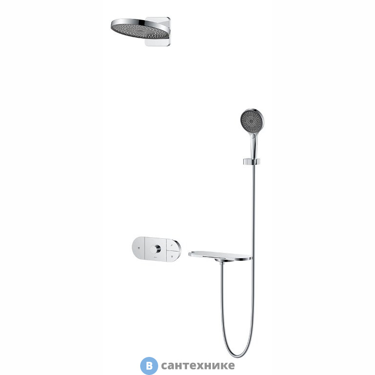 Душевой комплект Vincea Futura VSFW-2F12TCH термостатический встраиваемый, 3 режима, хром