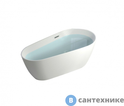 картинка Ванна акриловая Ceruttispa MIMI170 (1700x800x580) отдельностоящая, со сливом-переливом (CT9671)