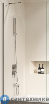 картинка Шторка на ванну RGW SC-151 хром/Прозрачное/8 мм 80*150 (351115108-11)