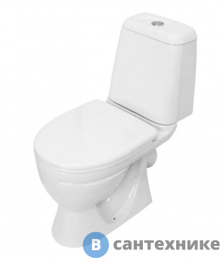 картинка Унитаз с бачком Sanita ИДЕАЛ КОМФОРТ (арматура 1-режим. Alcaplast, антивсплеск, сиденье дюропласт, крепление, микролифт) (IDLSACC01030713)