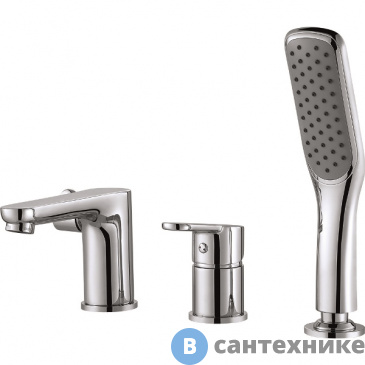 картинка Смеситель D&K Rhein.Marx DA1394941 на борт ванны хром