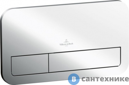 картинка Клавиша смыва Villeroy & Boch ViConnect 92249061 двойной смыв, хром