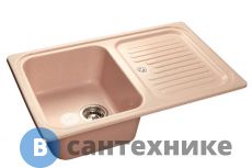 Кухонная мойка GranFest STANDART GF-S780L  чаша с крылом 780*500 мм  светло-розовый
