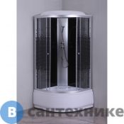 Душевая кабина Loranto CS-6680K 80*80*215, выс. поддон 40 см, мозайчатый узор, прозрачное стекло 4 мм