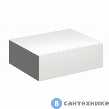 картинка Шкафчик Geberit XENO 500.507.01.1 боковой низкий с одим ящиком /58х20х46,2/ (белый глянец)