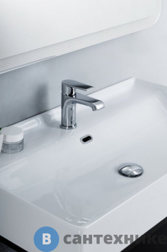 картинка Раковина TECLA TOUCH TC06011 чаша в центре, белый глянцевый, 101x46x12,5